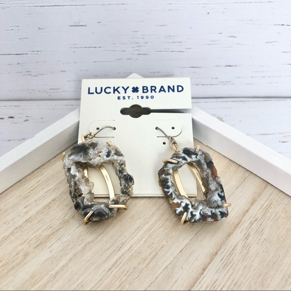 Lucky Brand Agate Drop Earrings - new